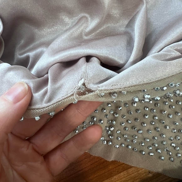 CACHE embellished nude dress, mini, sparkle size 4 - Picture 12 of 12